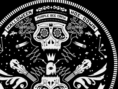 Hoedown skull Shirt V5 airshp eboz halloween purplebee shirt skull