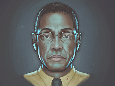 Gustavo Fring breaking bad fan art giancarlo esposito gustavo fring los pollos hermanos painting portrait