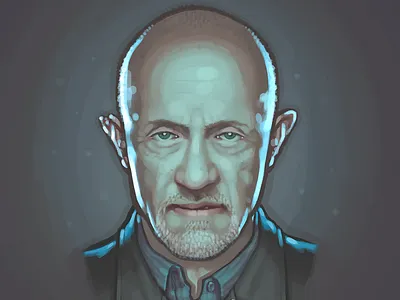 Mike Ehrmantraut breaking bad fan art jonathan banks mike ehrmantraut painting portrait