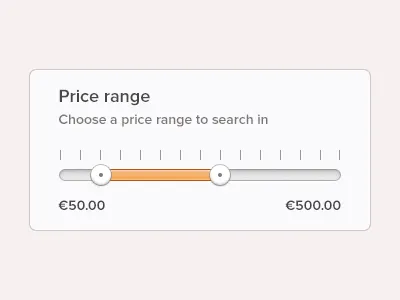 Price range filter asset filter freebie price psd slider