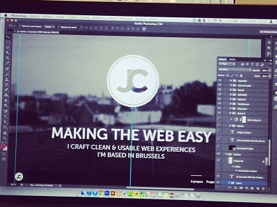 JC Portfolio work in progress homepage one page portfolio web design website