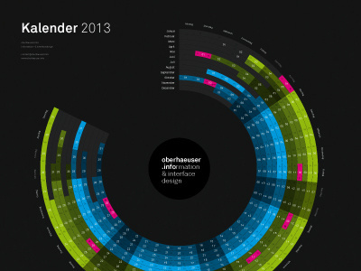Infographic Calendar 2013 2013 calendar infographic information architecture kalender month new year
