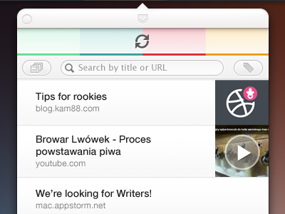 Pocket for Mac app mac menu bar osx pocket popup read it later redesign status bar