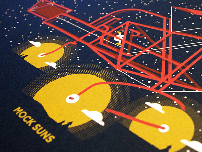 Flying Machine Print art print french paper illustration nightshift blue poster screen print silk screen