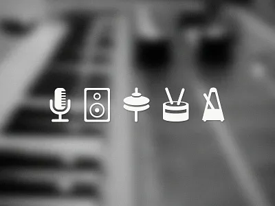 Music Icons app bass clap download drum free freebie icon icons ios ipad machine microphone music piano tempo tremble ui vector virtual
