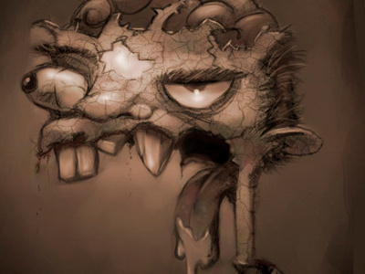 Zombie character digital painter sketch study zombie
