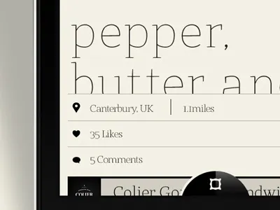 Signature Sandwich Ui android app clean ios iphone sandwich type ui