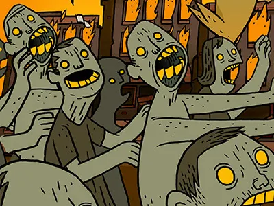 All Time Low "Don't Panic" Album Art album art all time low brett creative design dont panic illustration jubinville studios tinman