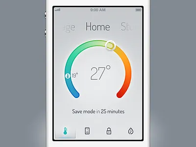 viva home automation celsius controller fahrenheit gradient graph heat home icon ios radial rainbow slider soft space temperature
