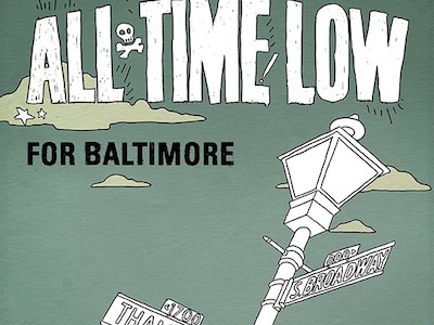 All Time Low "For Baltimore" Single Release Artwork all time low brett creative dont panic for baltimore jubinville studios tinman