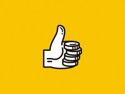 GoodMoney blackmilk coins good goodmoney logotype money thumbs up