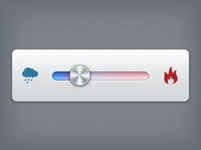 (Stay Cool / Burn It Baby ) Slider icons slider ux