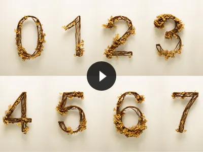 Weather App - Number Animation 3d app design leaves numbers weather webshocker wip