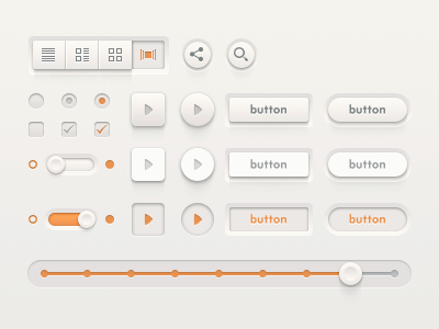 [GIF] Milky UI Kit animation button celegorm checkbox china freebie gif icon kit light milky motion off on orange pack panel play psd pure search settings share switch tab ui white