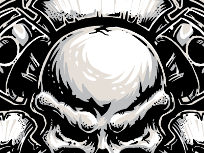 Skull and Pistons banner jolly roger pistons skull