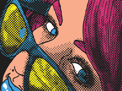 Cruiser Deck V - Lust halftone illustration longboard pop art skateboard
