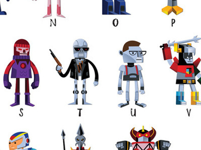 The Alphabot alphabot daft punk iron giant optimus prime robots voltron