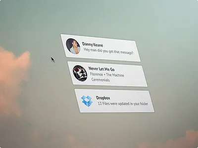 Minimalist Growl Notification (@2x) creativemarket desktop growl interaction mac notification sale theme ui ux