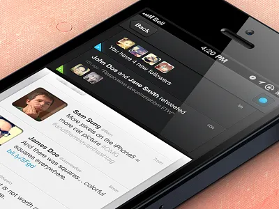 Twitter App app dark iphone twitter white