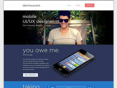 new denniscovent.com denniscovent layout portfolio website