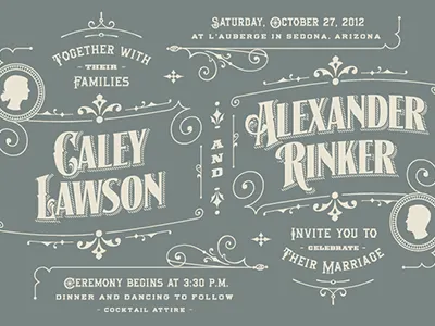 Wedding Invitation & RSVP arizona design invitation rinker rsvp type typography wedding