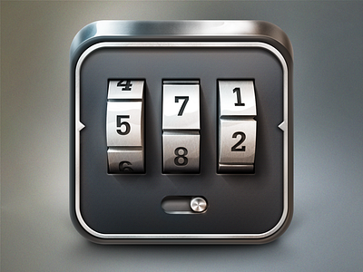 Combination Lock iOS Icon combination icon ios lock photoshop security
