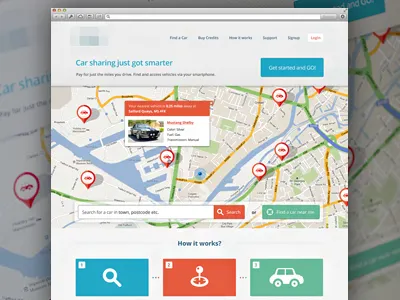 Early stage of a web design button design map popover step ui web web design website