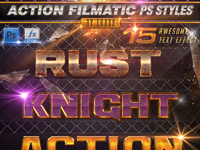 Action Filmatic Photoshop Styles - Text Effects action adobe chrome cinametic cs design effect effects filmatic fx games graphic grunge high layer metal metallic movies pattern photoshop quality rust scalable styles text textures web