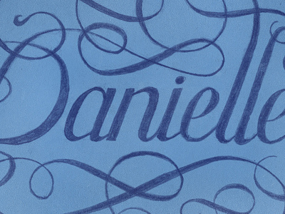D is for Danielle danielle flourish graphite hand hand lettering letter my name lettering ornate script swash typography