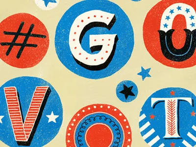 #govote election lettering vote