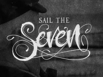 Sail the Seven MX album art hand letter mx ocean sail script seven