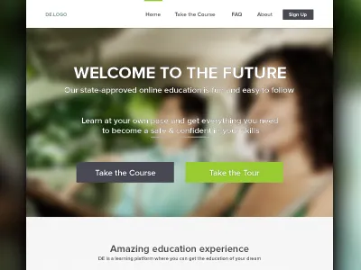 Product Website active blur button design home icon image landing light page photo product responsive sign up take the tour ui ux web website