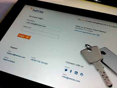 Hetras Login form login modern photo stock ui