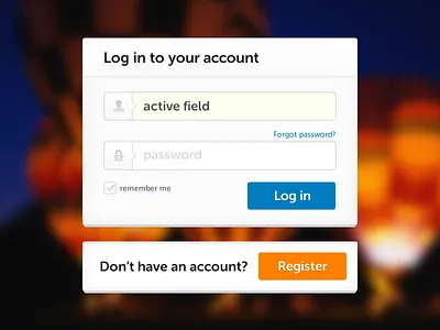 Log in 2x interface log in ui web