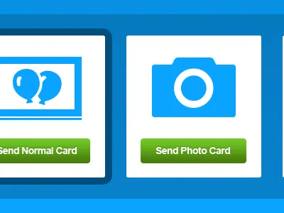 Upload Type application birthday buttons calendar cards elements green ui upload
