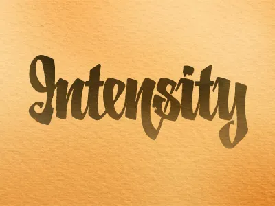Calligraphy — Intensity brush pen calligraphy