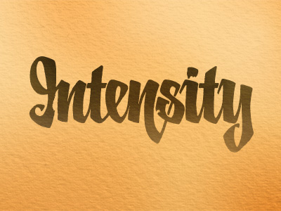 Calligraphy — Intensity brush pen calligraphy