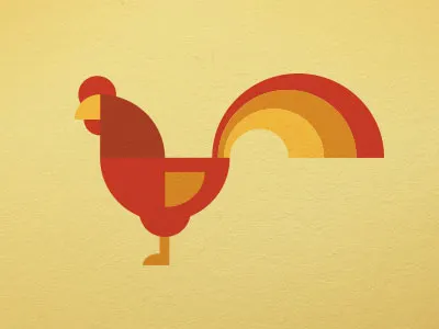 Rooster Logo logo rooster rustic