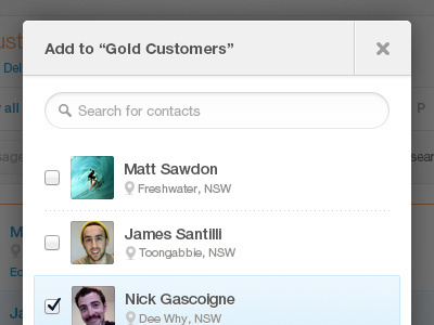 Modal modal popup search select