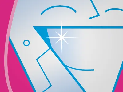 Super Model No. 9 character design illustration pink robot