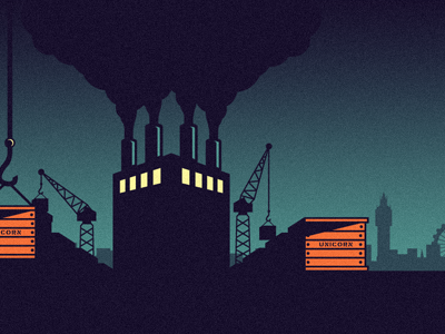 Inappropriate Factory - Website Footer big ben crane cranes crate crates dock docks east london exhaust factory film growcase hook illustration inappropriate inappropriate factory lifting crane london london eye london skyline skyline smog smoke thames thames bridge thames gateway bridge unicorn