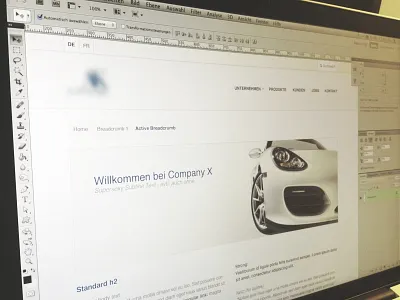 car company - approved screendesign blue business car clean helvetica serious website white