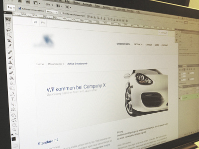 car company - approved screendesign blue business car clean helvetica serious website white