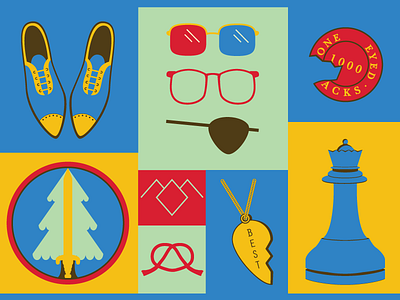 Welcome back to Twin Peaks! bookhouse boys brogues cherry stem chess glasses necklace poker shoes