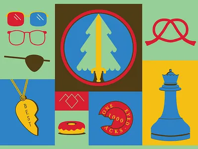 Come back to Twin Peaks! chess doughnut glasses patch poker twin peaks