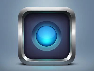 Metal and light icon ios light metal
