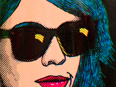 Cruiser Deck VII printed halftone illustration longboard pop art screen print skateboard
