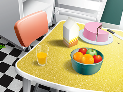 Kitchen illustration illustration isometric kitchen photoshop renovation stylised textures vector