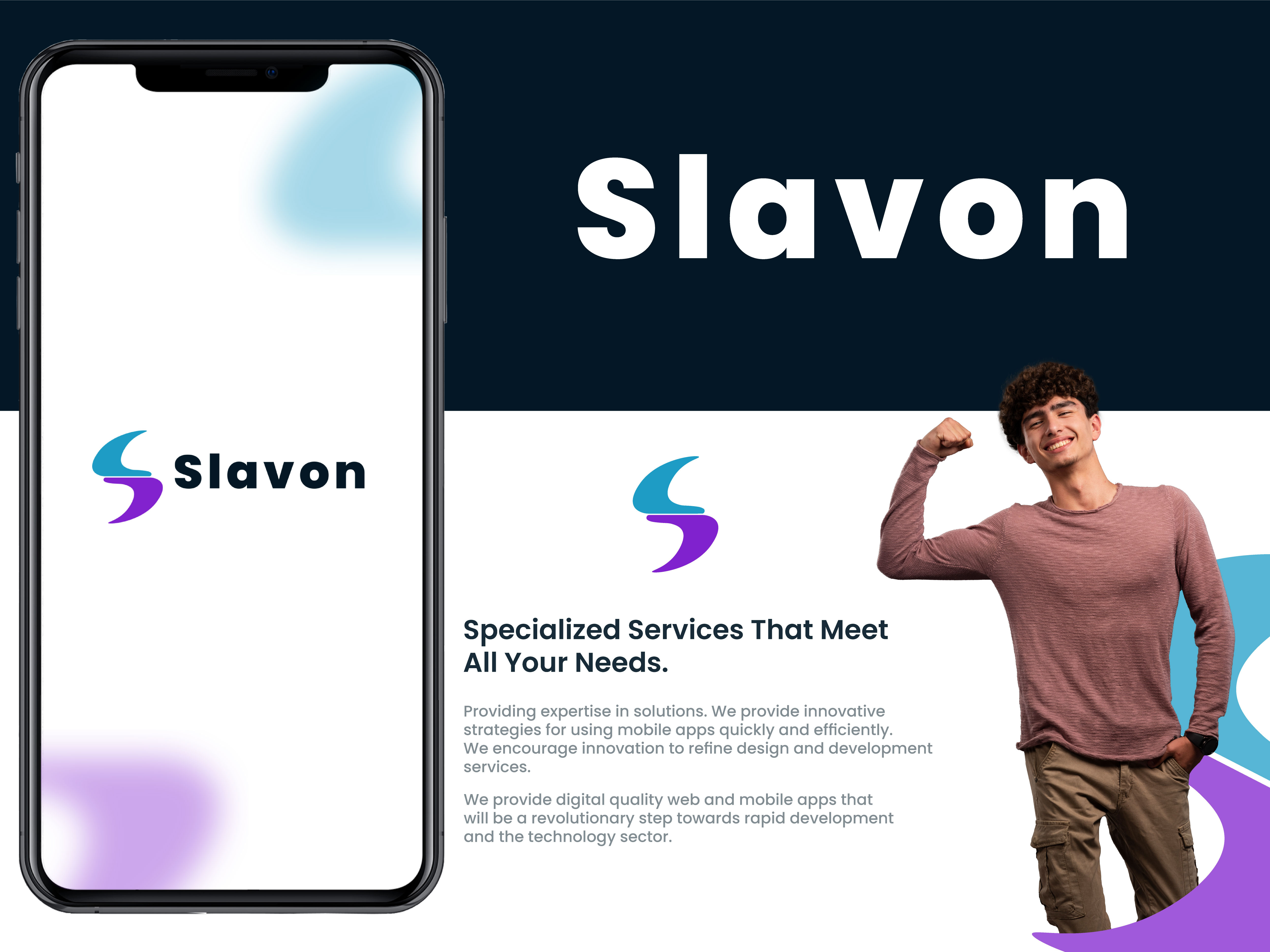 Letter S, Logo Design Concept for Slavon app logo brand design business logo company identity letter logo letter logo mark letter s logo logo branding logo designer logo grid logo icon logo mark logo mark symbol modern logo slavon logo software technology website logo