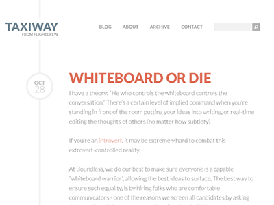 Taxiway Theme blog flat lato minimal responsive theme